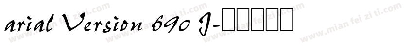 arial Version 690 J字体转换